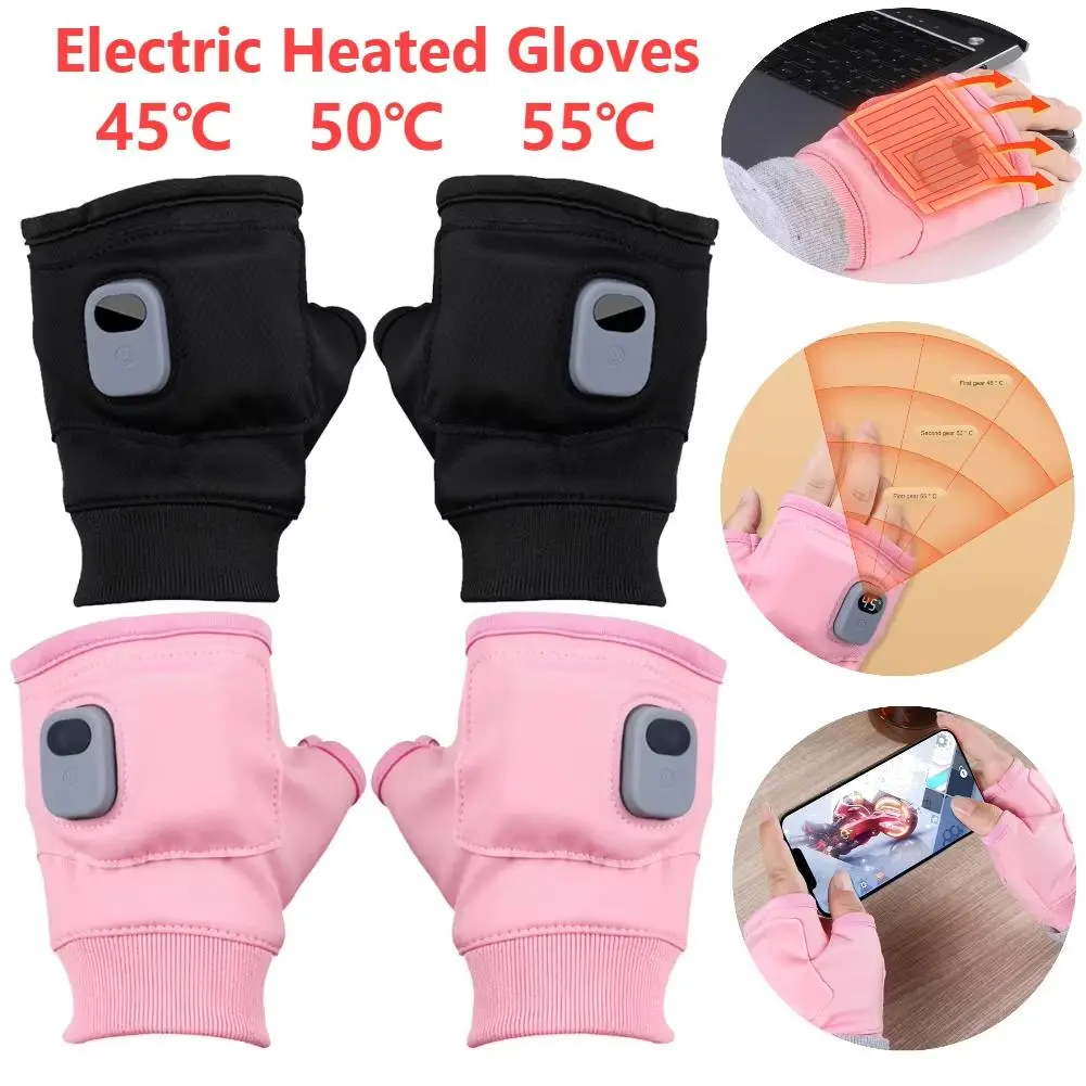 Heated Gloves, USB-Rechargeable Electric Warm Gloves for Skiing, Cold-Weather Driving & Hiking – Festive Gift Option for Home & Outdoor Use