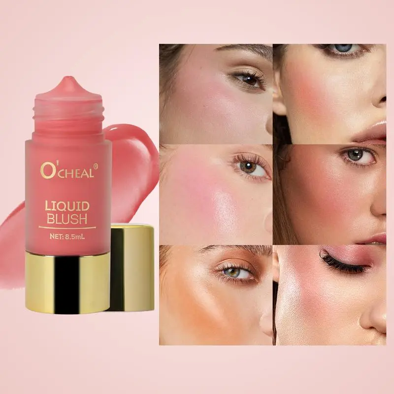 Pressed Liquid Blush Matte Natural Brightening and Coloring Makeup Cosmetic 01# pink elf  pink  cosmo  lip  gloss silk luminous Glossy