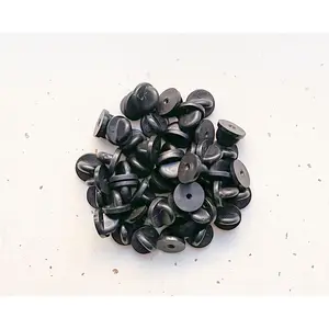 Black Rubber Pin Back (Pack of 100)