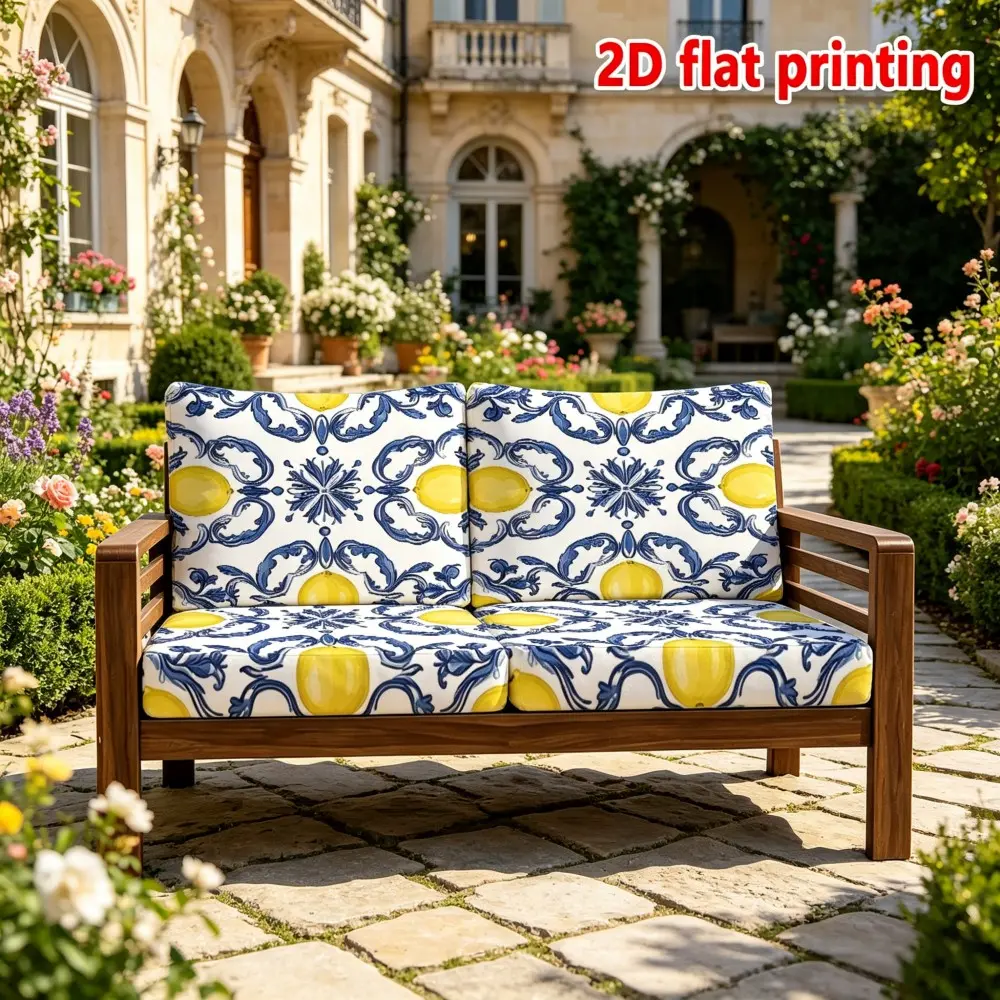 1/2/8/10PCS Sofa Cushion Covers, Elastic Sofa Slipcover, Lemon Printed Sofa Cushion Case Without Insert, Stretch Chair Cushion Cover, Outdoor Cushion Covers for Patio Furniture, Indoor Outdoor Seat Cover for Courtyard