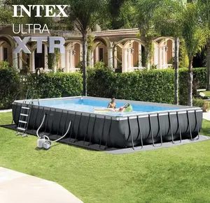 INTEX Ultra XTR 32 Ft X 16 Ft 52 in above Ground Pool Set, Rectangular Swimming