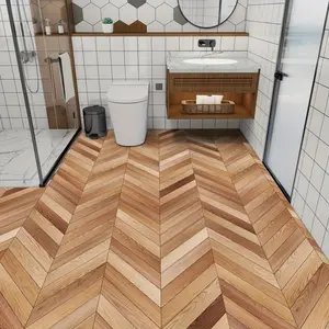 Fishbone Pattern Vinyl Floor Contact Paper Roll, Peel & Stick, Self Adhesive Waterproof, Suitable for Various Rooms, Wooden Boards and Tiles, Waterproof Floor Tiles, Home Decoration Accessories