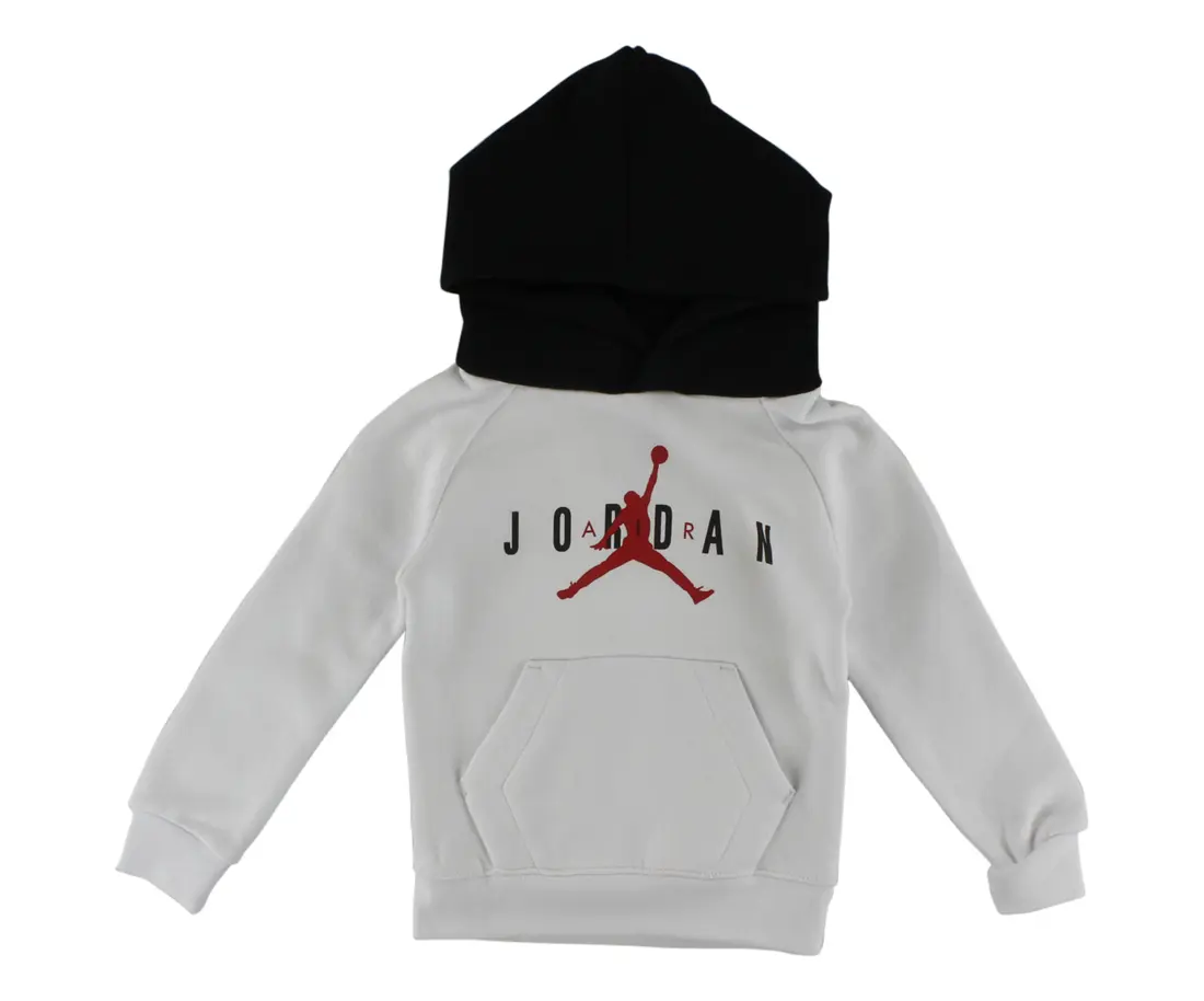 Jordan Baby Boys' Pull-On Contrast Hood Hoodie/Jumper - Long Sleeve Active Fit Athletic Sports Top with Jumpman Logo Graphic for Active Wear