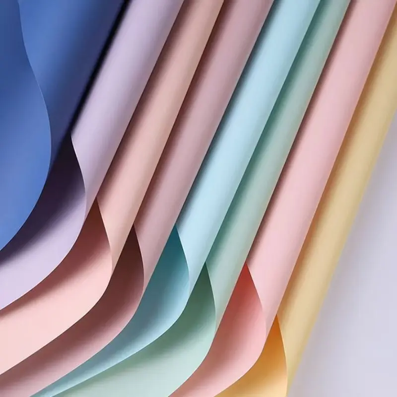 (20 Sheets) Pure Color Bouquet Wrapping Paper Gift Packaging Art Paper Roll Waterproof Tear-Resistant Flower Packaging Paper Material Gift Wrapping Supplies Bouquet Wrappers