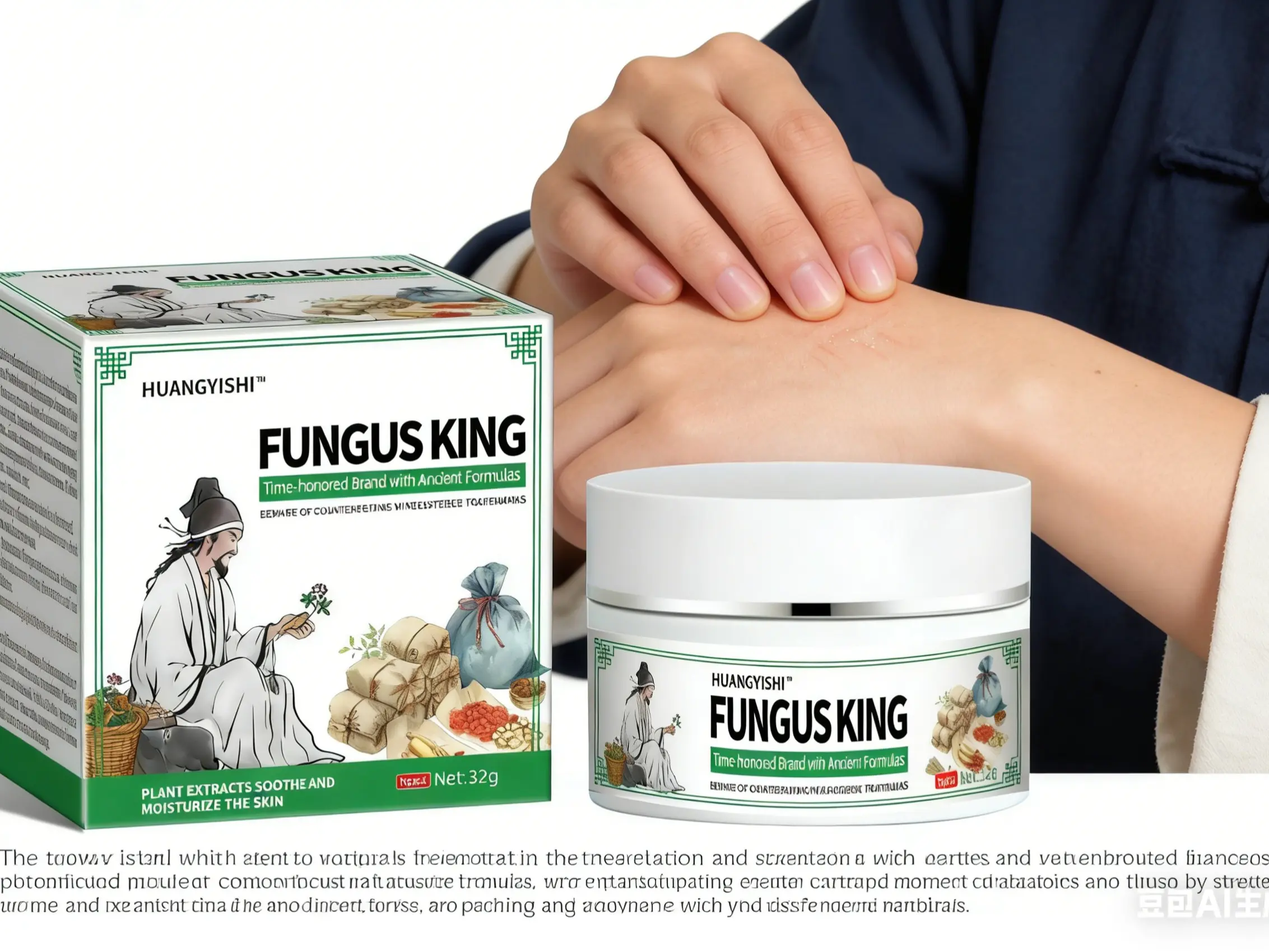 [Zhenyin Itch Relief King] Fast-Acting Itch Relief & Skin Antibacterial Cream — Herbal Ointment & Hand Protection Product