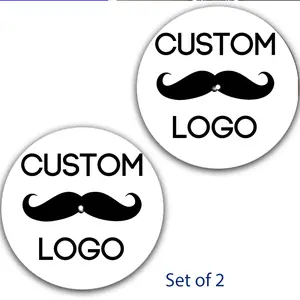 DJ Set Of 2 Custom LOGO One Pair 12" inch Slip Mat Turntable Slipmat DJ Platter Pad x2