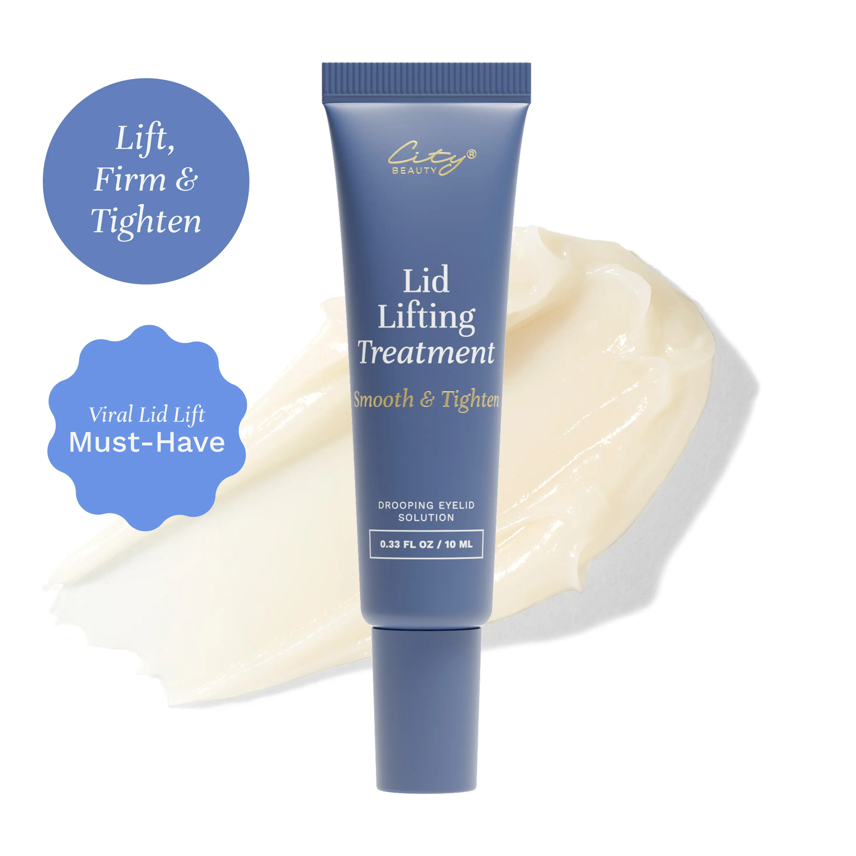 City Beauty Lid Lifting Treatment – Eyelid Firming Cream for Sagging, Drooping Lids & Fine Lines | Smooths the Look of Creases | Supports Firmer, Tighter-Looking Skin Around the Eyes | Fragrance Free