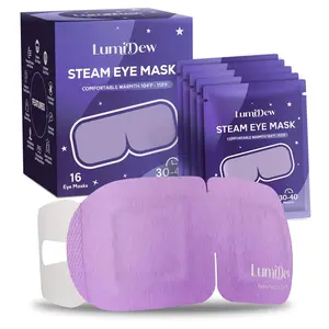 LumiDew Steam Eye Mask, Self-Heating Eye Mask for Sleep, Warm Compress for Eyes, Moist Heat for Dry Eye Relief, Stye Eye Treatment, Spa, Travel Essentials, Unscented 16 Pack