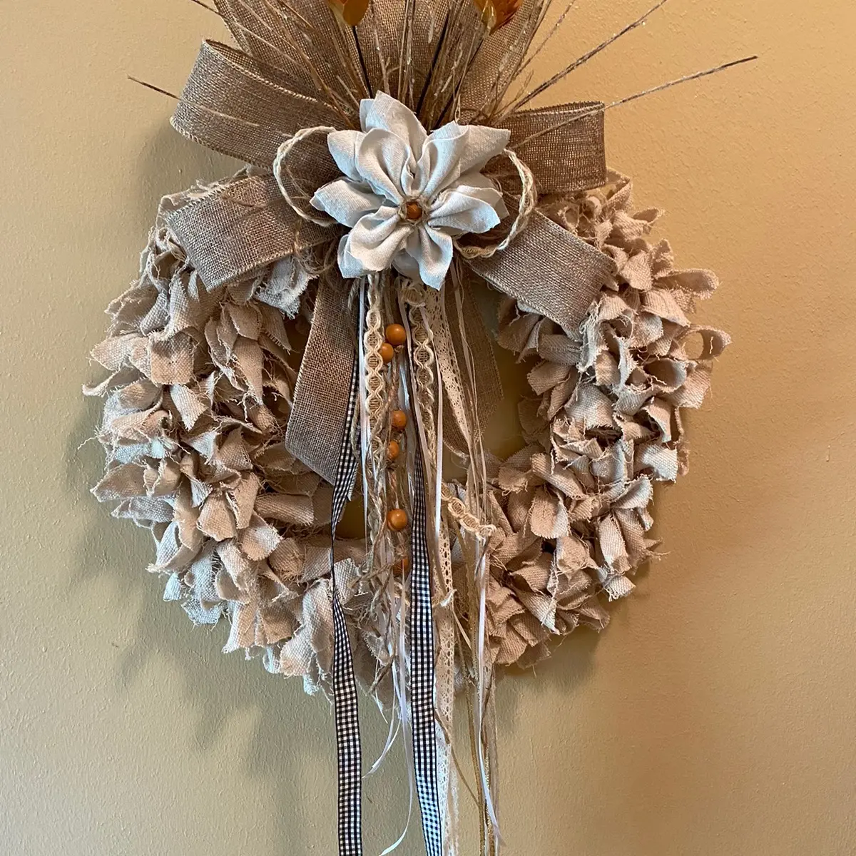Burlap rag wreath Burlap rag wreath