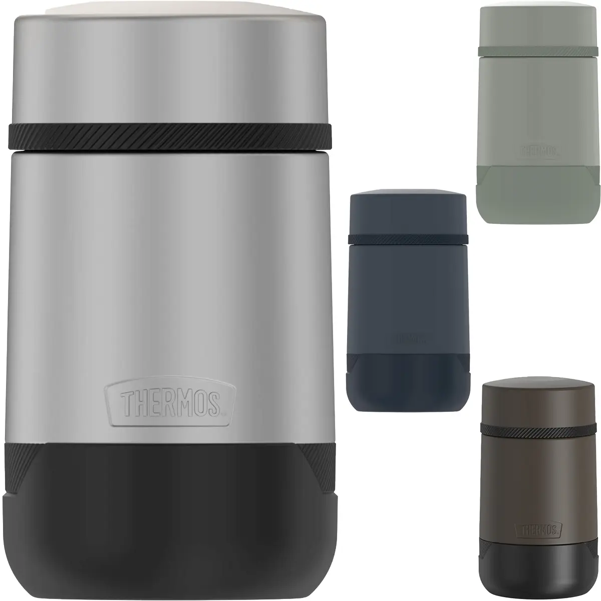 Thermos 18 oz. Alta Portable Vacuum-Insulated Stainless Steel Food Flask with Fruit Storage, Secure Stopper, and Enhanced Insulation, Flasks
