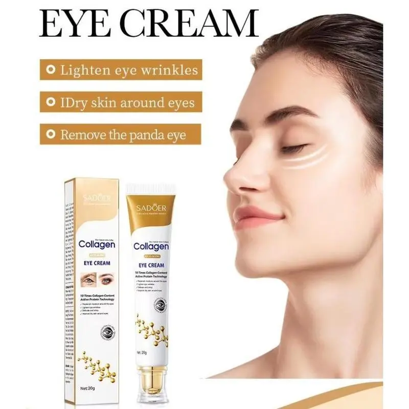 SADOER Collagen Eye Treatment Moisturizer - Hydrating, Creamy, Fast-Absorbing Formula with Retinol, Hydrate, Creamy Eye Treatments, Fast Absorbing Eye Treatments