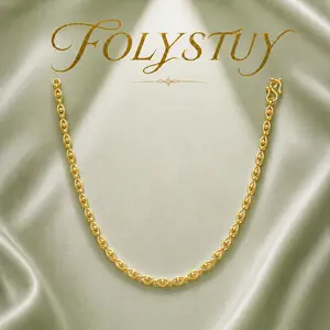 [FOLYSTUY (Y135)] Delicate Beaded Mariner Chain Necklace Your New Go-To Everyday Oval Link Necklace