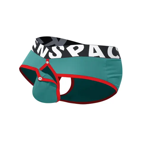 1pc men's underwear with front and back slits and pouches, breathable Briefs, summer, seamless quick-drying, large-sized for casual and sports wear, Elasticity Design Underwear