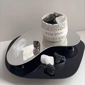 Acrylic Tray DIY Home Decor Aromatherapy Stand Photography Background Board Photo Prop Fragrance Display Rack Cosmetic Display Stand Acrylic Display Risers