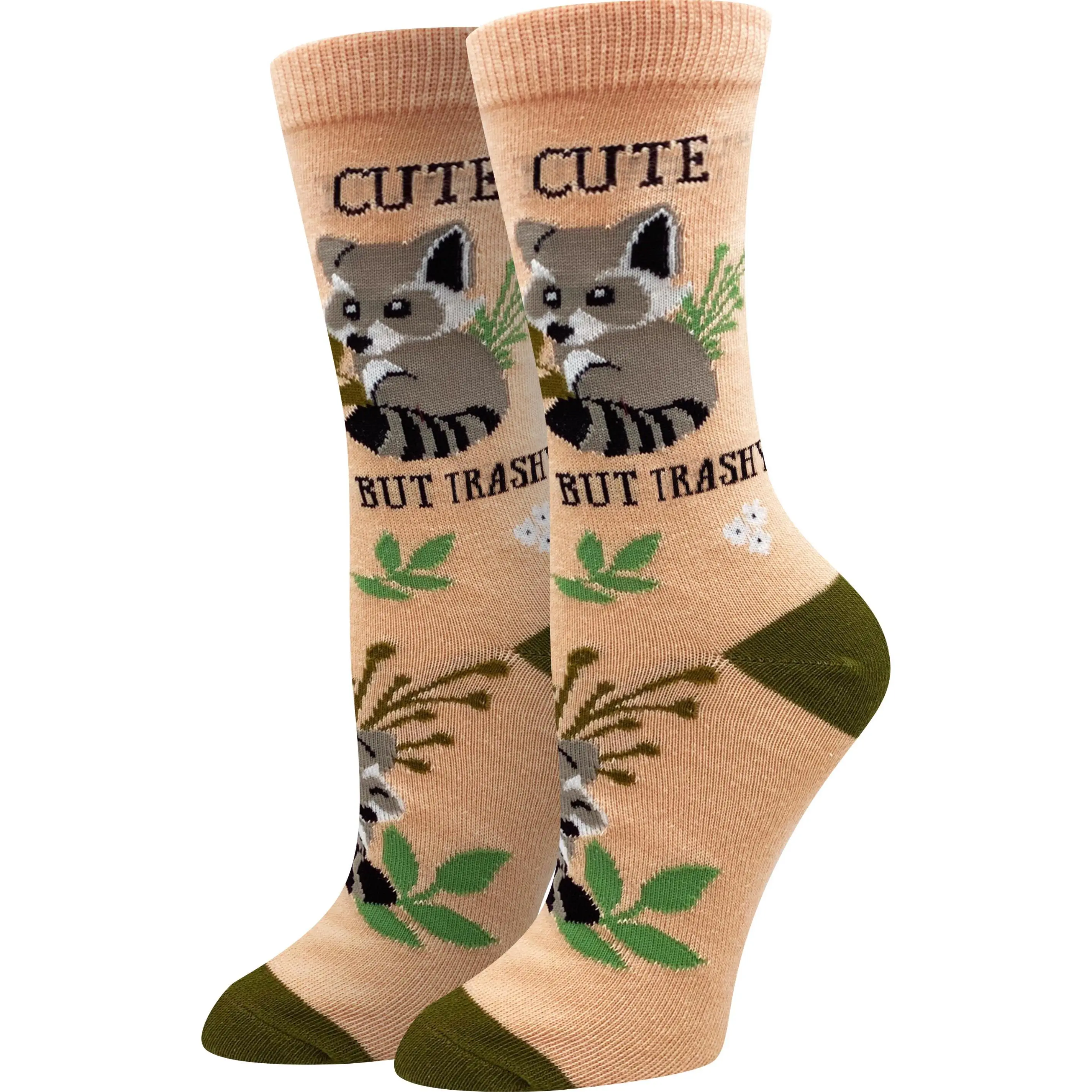 Cute But Trashy Raccoon Socks