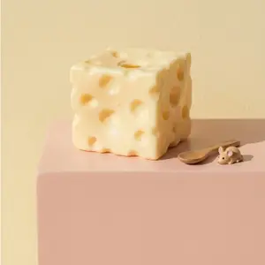 7cm Square Ultra-Thin Cheese Ball Stress Relief Toy, Tpr Shell, No Filling, DIY Cheese Skin, Birthday/halloween Gift, Teenager Relaxation Gift