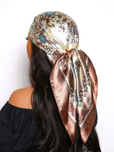 Women's Elegant Floral Print Head Scarf, Casual Versatile Hair Accessories for Daily Wear, Fashion Accessories for Women & Girls, Turban Hijab, Scarf Head Wrap