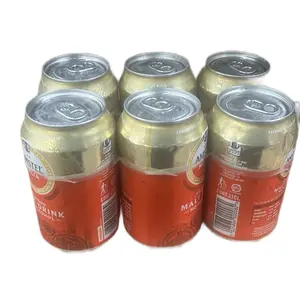Amstel Malt 6 Pack - 6 Cans of Amstel Malt Drink in Gold and Red Cans - 330ml Each