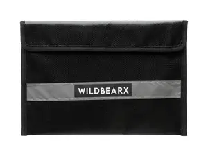 WildBearX Fireproof and Waterproof Document Bag – Large Capacity Fire Resistant Safe Storage Pouch with Zipper for Documents, Cash, Money, Passport, Files & Valuables – Home & Office Safety Bag