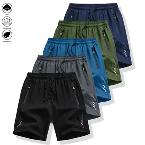 Men's Quick-Dry Breathable Polyester Fiber Sports Shorts with Elastic Waistband, Pockets, Suitable for Gym, Training, Hiking, and Casual Summer Wear, Workout Shorts | Elastic Waistband Shorts | Durable Fabric