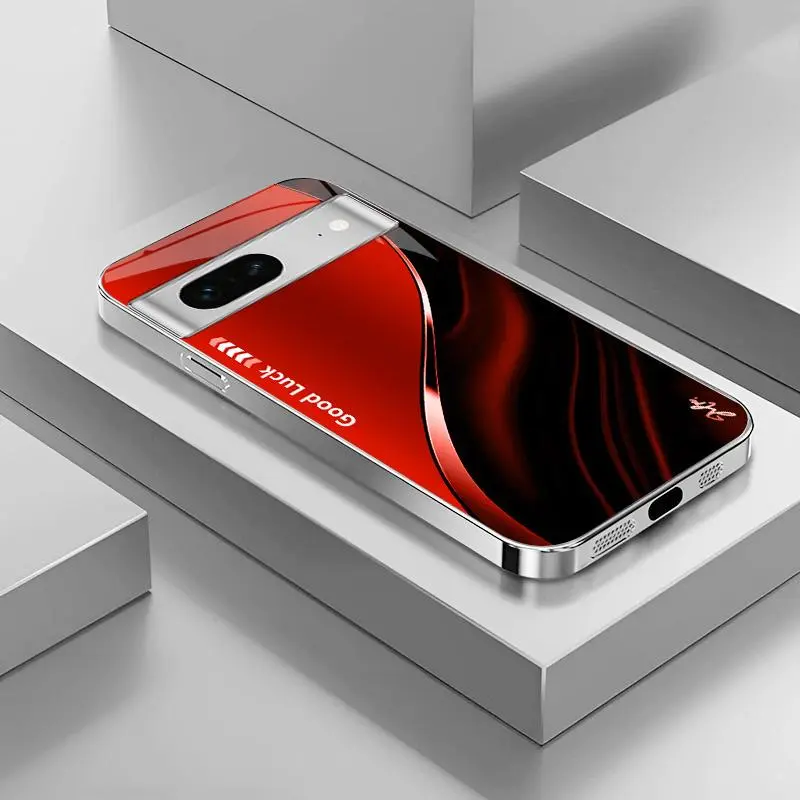 Suitable for [Google Pixel 7] High-end simple silk electroplated metal glass mobile phone case, affordable, fully shockproof, drop-proof, wear-resistant-888