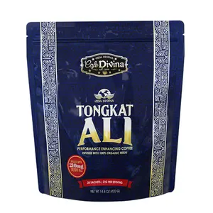 Café Divina Tongkat Ali Performance Enhancing Coffee Infused with Natural Tongkat Ali Extract 20 Sachets 210mg Per Serving 14.8 Oz United States - Beverage
