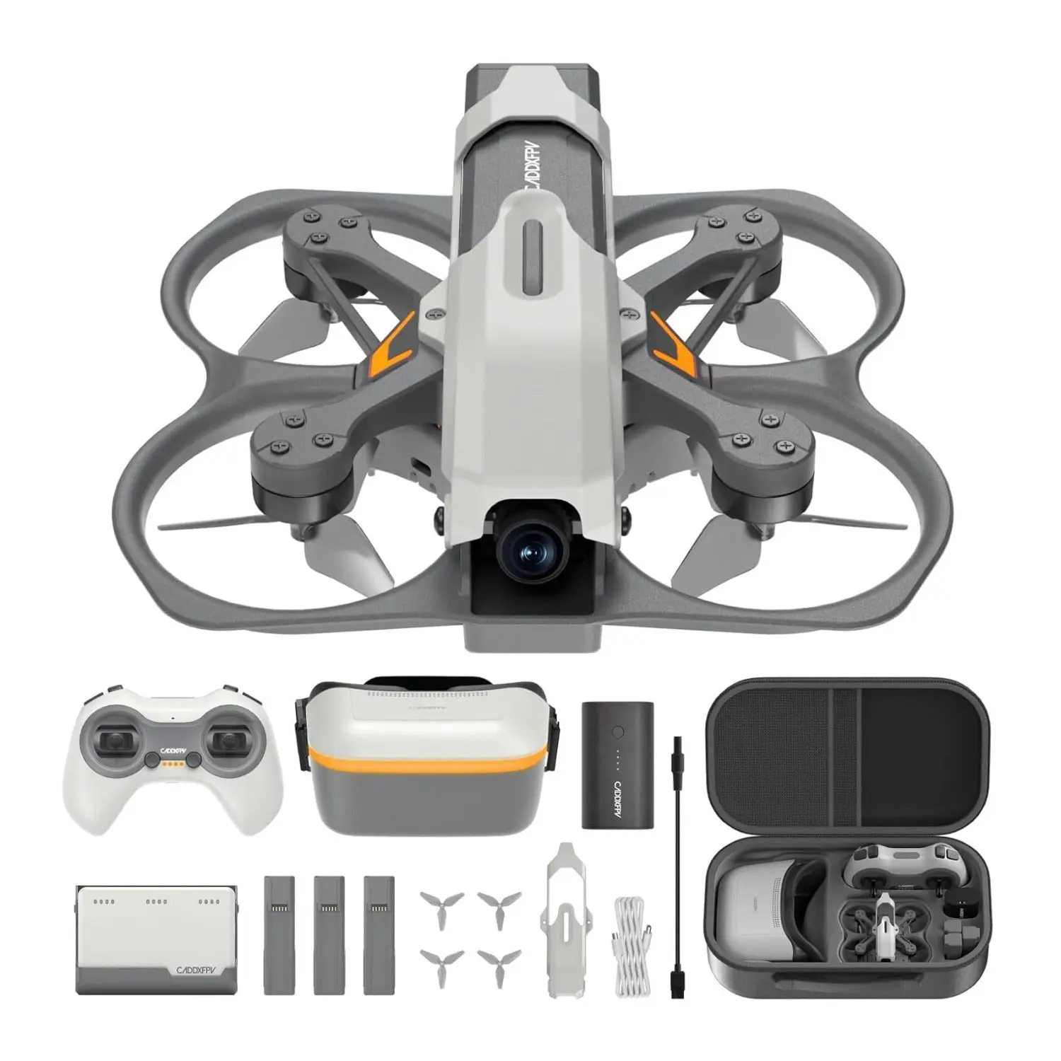 CaddxFPV Protos FPV Drone RTF Kit - Portable, Durable Model with Camera, Charging Support and Accessories, Usb-C, Goggles Incl.
