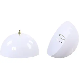 28008-15-2 Clip-on Dome Shade for A-Type Bulb Indoor Location Light Fixtures White Finish 7 5/8" Diameter x 4" Height 2 Pack