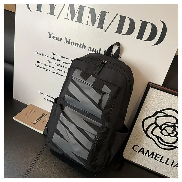 Solid Color Minimalist Backpack, Large Capacity Unisex School Bag with Adjustable Straps for College, Travel & Everyday Use, Backpacks For School, Book Bags, Comfortable, Organized, Clean Lines Casual Travel Backpack Backpack Black Solid Color Backpack St