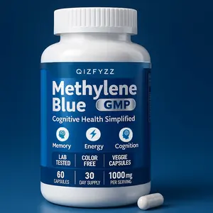 Methylene Blue with Lion’s Mane, Chaga, Cordyceps, Reishi, and Turkey Tail Capsules, 1000mg – USP Grade Brain & Mitochondria Supplement – 60 Cnt |