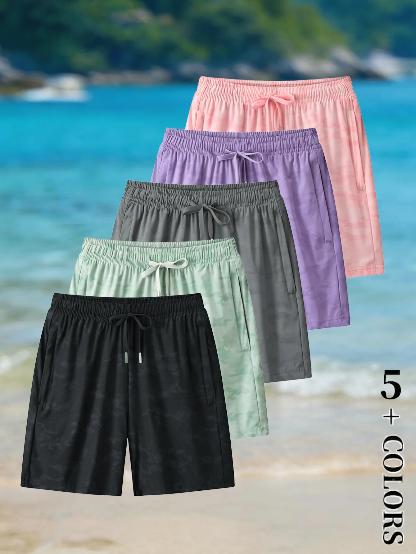 Women’s camouflage athletic shorts are available in various colors; quick-drying, breathable, and comfortable. Made from nylon fabric combined with ice silk material, they help keep you dry quickly. Suitable for women, ideal for indoor activities and outd