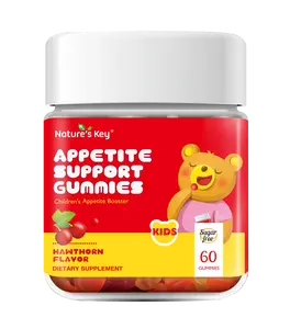 Nature's Key Hawthorn Flavor Appetite Booster Gummies - Kids' Vitamin Supplement, Appetite Stimulant, Weight Gainer Support (60 Count and 120 Count, Pack of 1) Edible Fitness Aid