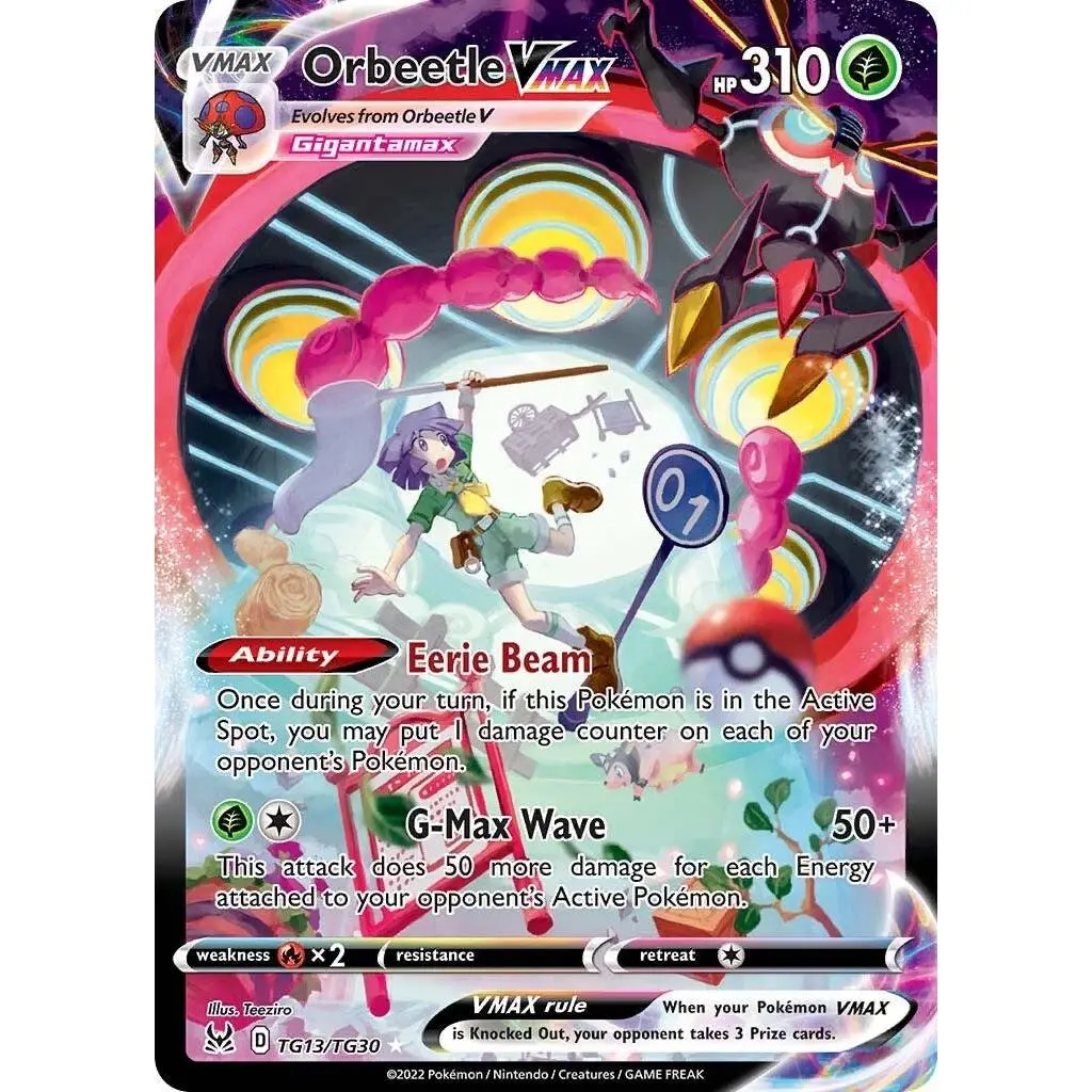 Orbeetle VMAX TG13/TG30 Pokemon SWSH11: Lost Origin Trainer Gallery Ultra Rare