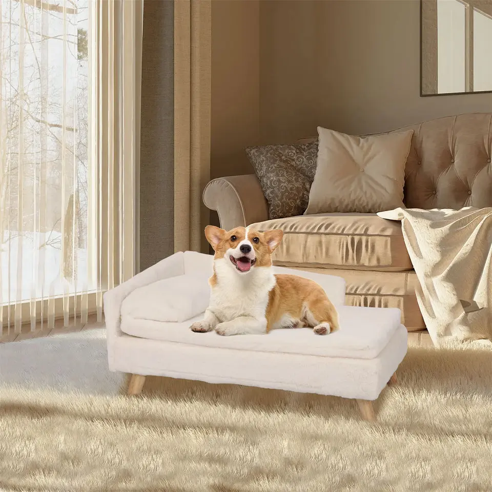 Pet Sofa Bed with Sturdy Wood Legs