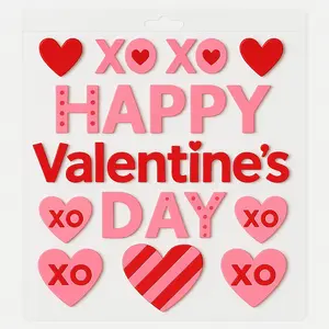 Valentine's Day Gel Window Clings