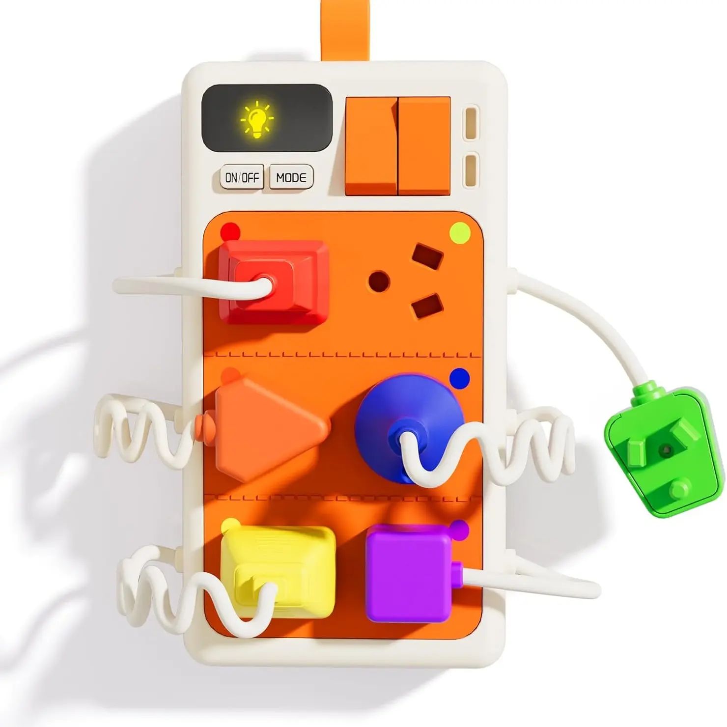 Montessori Sensorial Busy Board with Lights & Sounds, Baby Travel Toy Gift, Toddler Activity Tray, Educational Learning Tool, Developmental Activity Board, Preschool Busy Board, Sensory Activity Board