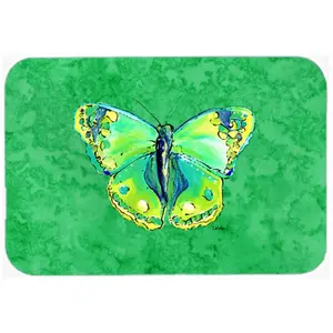 212 MAIN Green Butterfly Print Mouse Pad - 9.5x8 in Polyester, Heatproof, Permanently Dyed, Multi-Use Hot Pad/Trivet