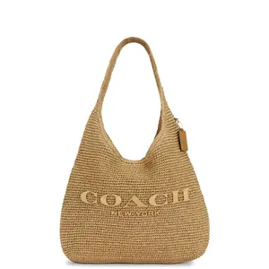 Coach Straw Brooklyn 39 Shoulder Bag in Natural