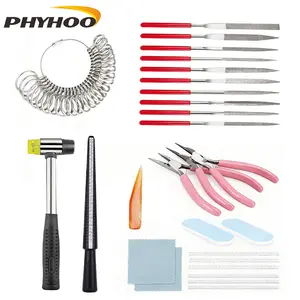 Complete Ring Sizing & Jewelry Repair Tool Kit – US/UK Mandrel, Hammer, Files, Pliers & Gauges for Resizing, Shaping & Finishing