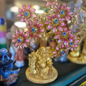 Buddha Evil Eye Tree Religious Decor for Home - Bring Prosperity & Good Luck - Unique Ornaments for Positive Energy & Harmonious Environment