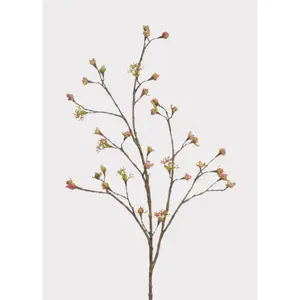 Artificial Budding Flower Branch in Fuchsia - 42"