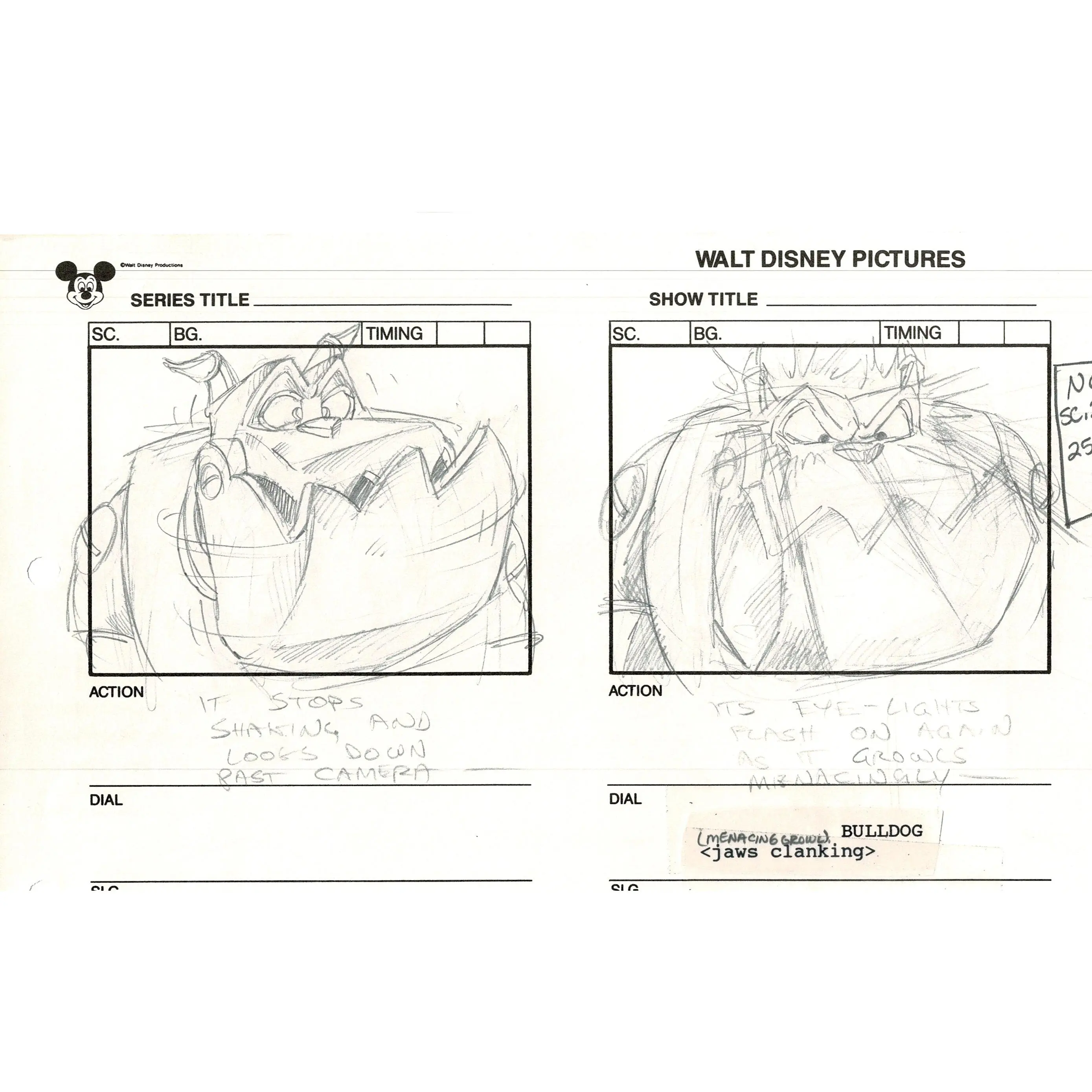 Chip n Dale Rescue Rangers Original Production Animation Storyboard Walt Disney FIRST EPISODE 1988 A17