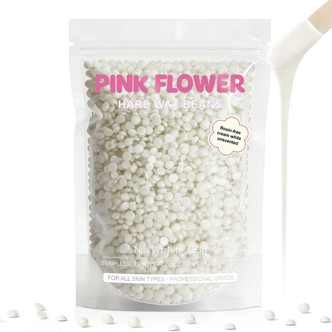 Hard wax beads - 1lb, Unscented, rosin free, sensitive skin, stripless wax for Brazilian, face, bikini, beads for wax warmers, hard wax refill