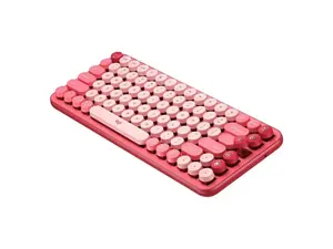 Logitech POP Mechanical Wireless Keyboard - Customizable Emoji Keys, Durable Compact Design, Bluetooth or USB Connectivity, Multi-Device, OS Compatible - Heartbreaker Rose