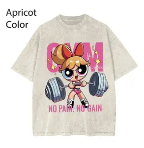 #Powerpulll No Pain No Gain Strong Girl Gym Unisex T-Shirt, Powerpuff Shirt, Powerpuff Gift For Women, Cute Gift For Her Top Womenswear