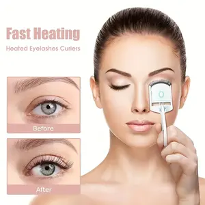 USB Charging Eyelash Curler, Fast Heating in 30 Seconds, & Colors Available, Long-Lasting Natural Lashes, Essential Makeup Tool, Heated Lash Curler
