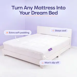 Mellow Sleep | The Cloud Layer, Extra Thick Soft Down Alternative Fill Mattress Topper