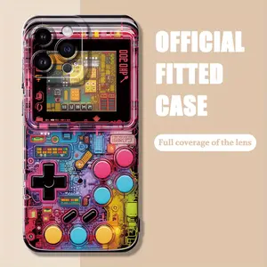 Colorful game console pattern frosted touch phone case suitable for iPhone16promax, SE4/16E, 16 15pro 14PLUS 13 12Pro 11 Pro Max X XSMAX Samsung Galaxy S22 S23, S24, S23ULTRA. S25 Samsung S25EDGE holiday or birthday gift, suitable for friends or family.