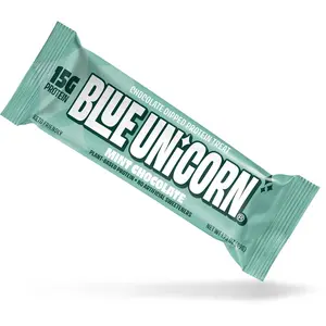 Blue Unicorn Protein Bar Mint Chocolate Snack Bonbon - 15g Protein, Natural Flavor, Real Chocolate, Free From Artificial Colors & Sweeteners, Quality Ingredients