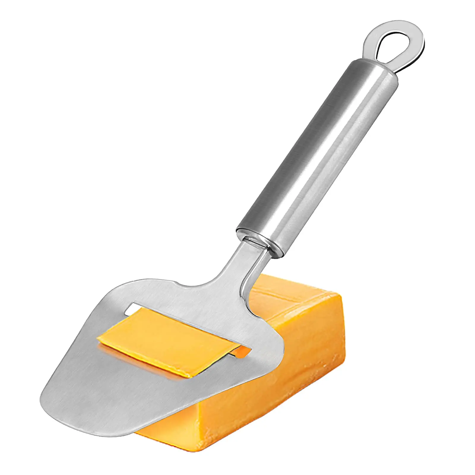 Stainless Steel Cheese Slicer - Copenhagen For All Types of Cheese - Multi-Functional Cheese Slicer - Handheld Slicer - Silver Non-Stick - Dishwasher Safe - For Kitchen Cooking